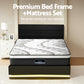 Venus Bed & Mattress Package with 32cm Mattress RGB LED - Black Queen