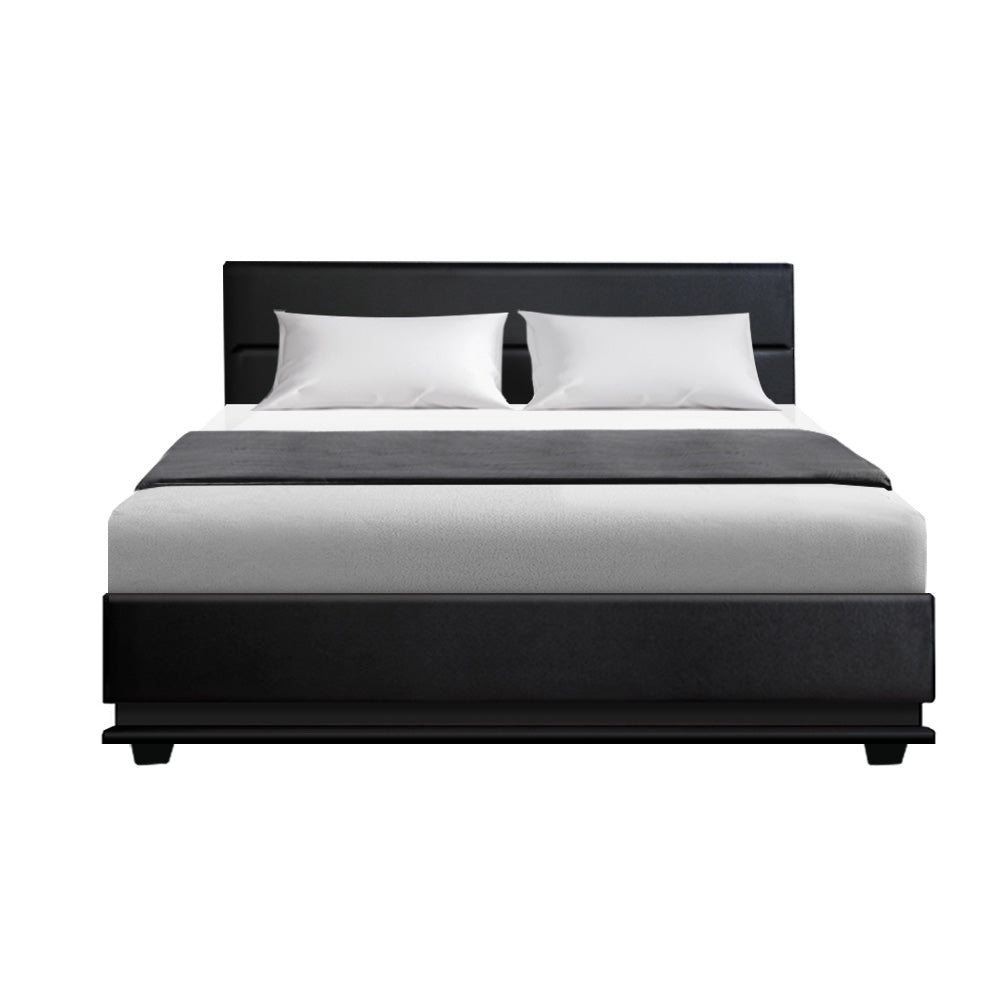 Venus Bed & Mattress Package with 22cm Mattress - Black Double