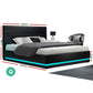 Marble 24cm Bed & Mattress Package - Black Queen