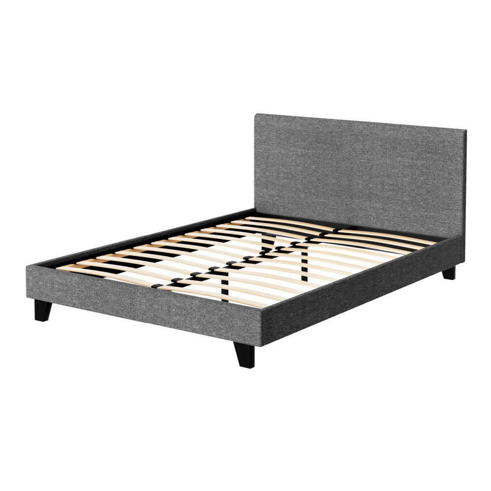 Trenton Grey Bed Frame Fabric - Double