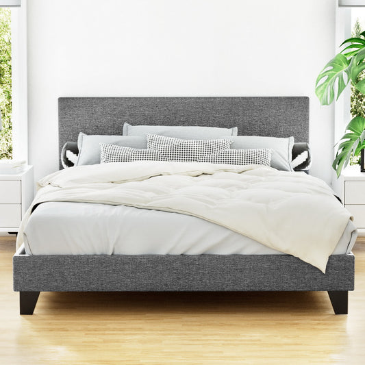 Trenton Grey Bed Frame Fabric - Double