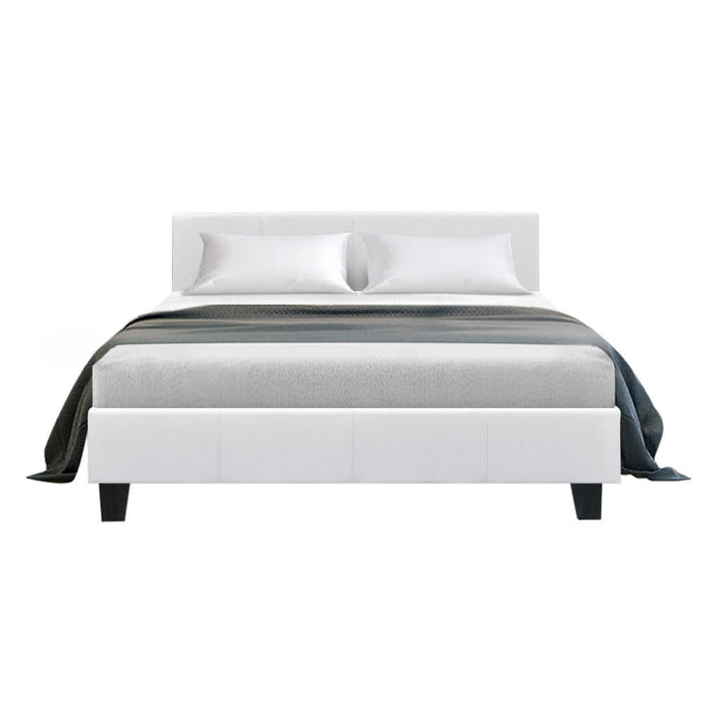 Saturn Bed & Mattress Package with 34cm Mattress - White Double