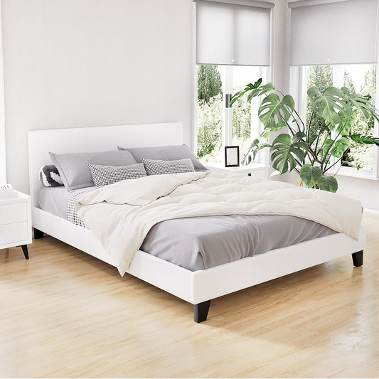 Saturn Bed & Mattress Package with 22cm Mattress - White Double