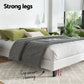 Trenton Bed Frame PU Leather - White Double