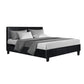 Saturn Bed & Mattress Package - Black Double