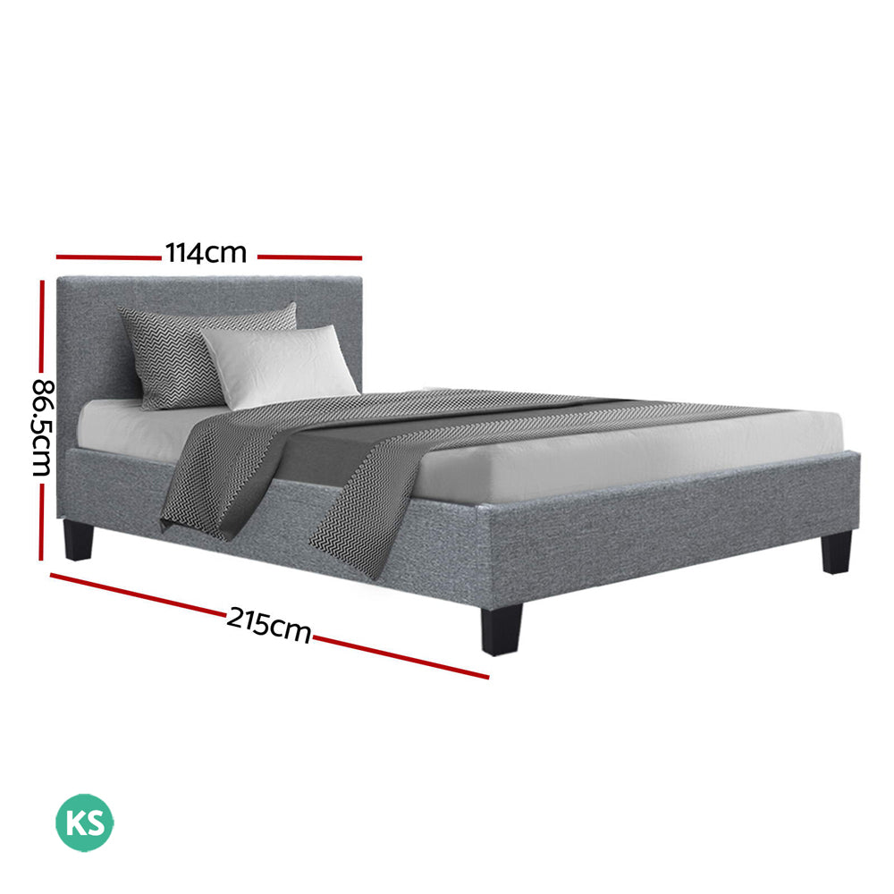 Saturn Bed & Mattress Package - Grey King Single