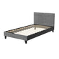 Trenton Bed Frame Fabric - Grey King Single