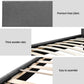 Trenton Bed Frame Fabric - Grey King Single
