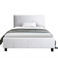 Trenton Bed Frame PU Leather - White King Single