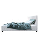 Trenton Bed Frame PU Leather - White King Single