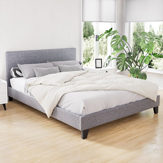 Saturn Bed & Mattress Package - Grey Queen