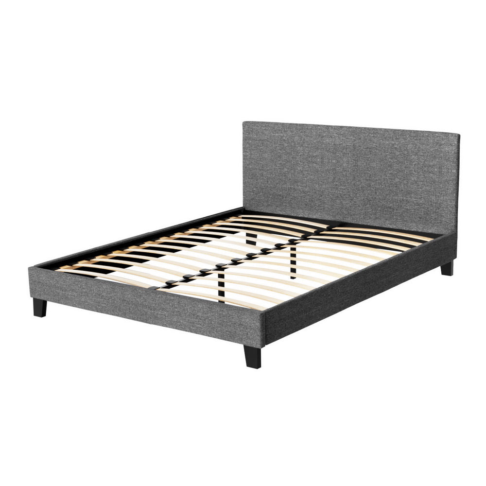 Trenton Grey Bed Frame Fabric - Queen