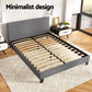 Trenton Grey Bed Frame Fabric - Queen