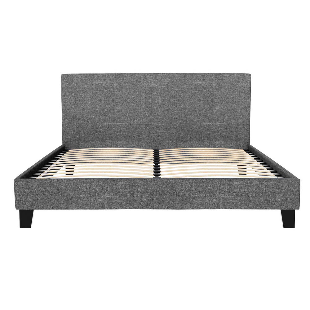 Trenton Grey Bed Frame Fabric - Queen
