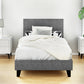 Trenton Bed Frame Fabric - Grey Single