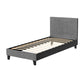 Trenton Bed Frame Fabric - Grey Single