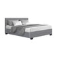 Madison Bed Frame Fabric - Grey Double