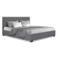 Ruby Bed & Mattress Package with 22cm Mattress - Grey Double