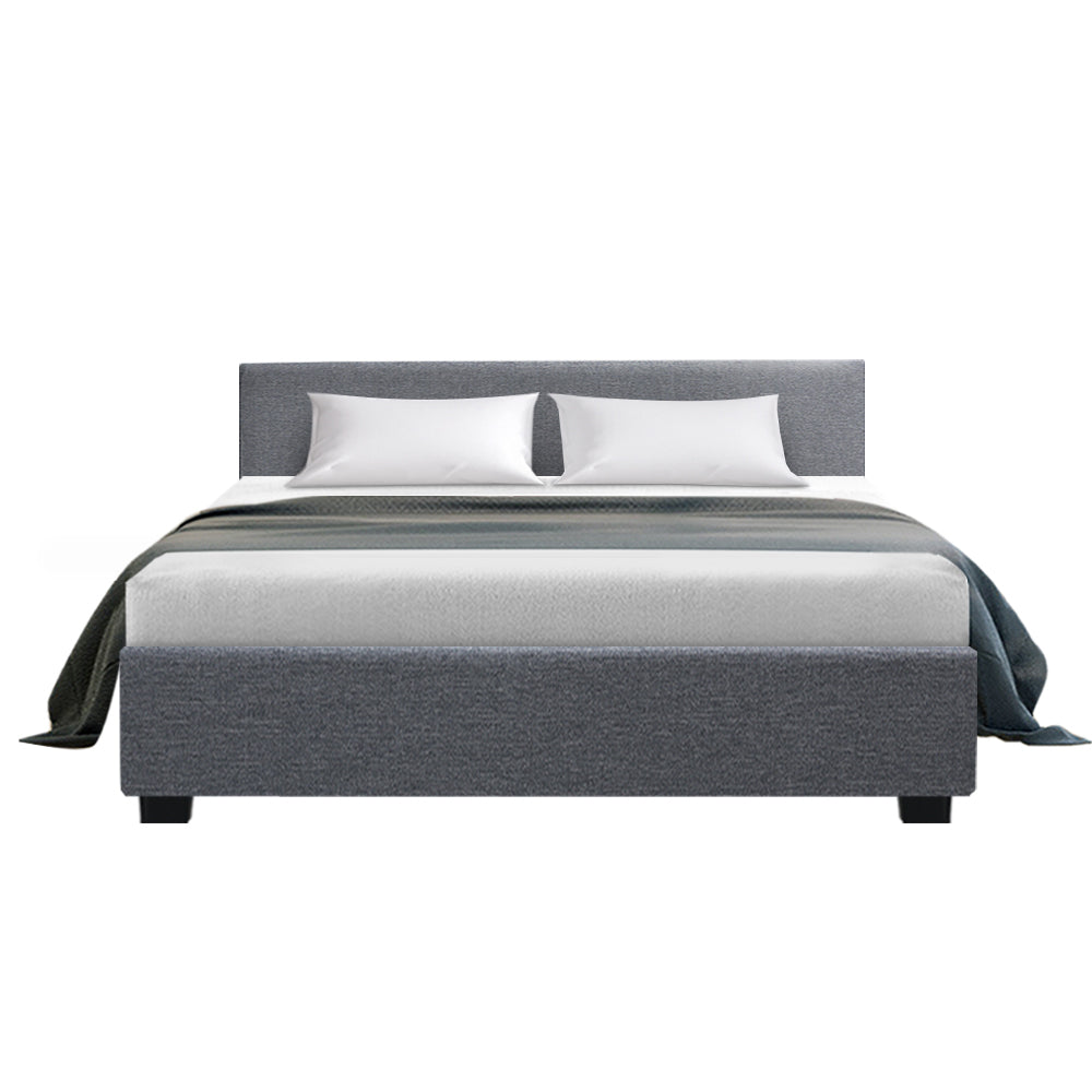 Madison Bed Frame Fabric - Grey Queen