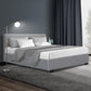 Madison Bed Frame Fabric - Grey Queen