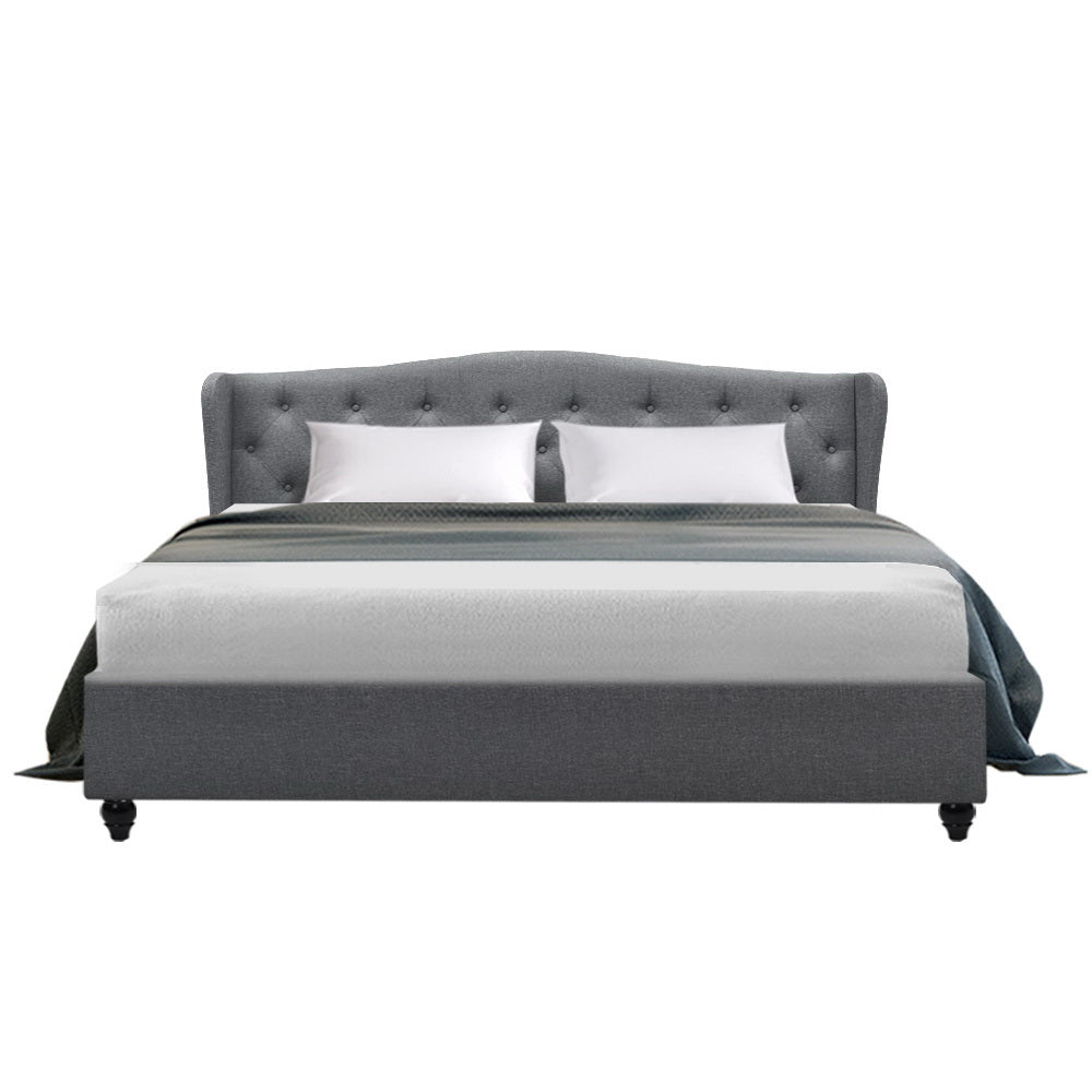 Bryxton Bed Frame Fabric - Grey King