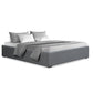 Mimosa Gas Lift Bed Frame Base With Storage Platform Fabric - Grey Double