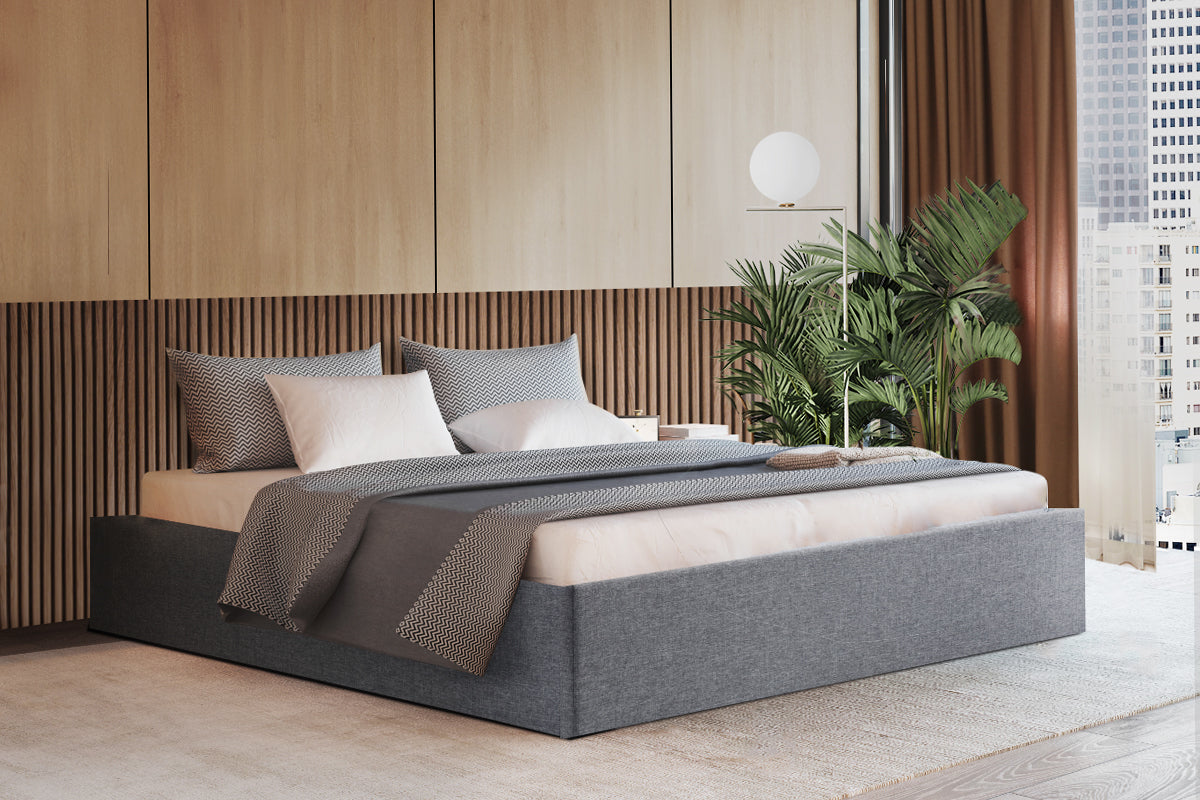 Mercury Bed & Mattress Package with 34cm Mattress - Grey Double