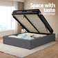 Mercury Bed & Mattress Package with 36cm Mattress Gas Lift Base - Grey King Single
