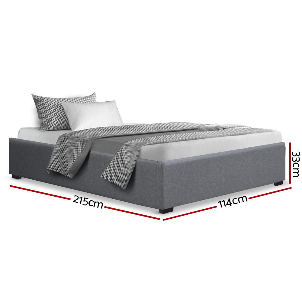 Diamond Bed & Mattress Package with 34cm Mattress - Grey King Single