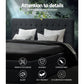 Venice Bed Frame Fabric Storage Drawers - Charcoal Queen
