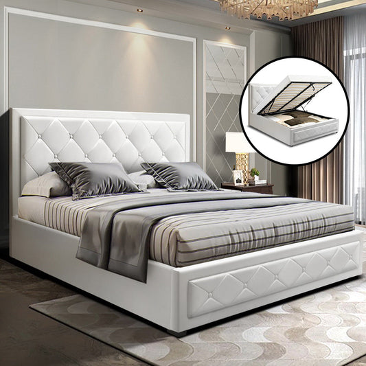 Amethyst Bed & Mattress Package - White Double