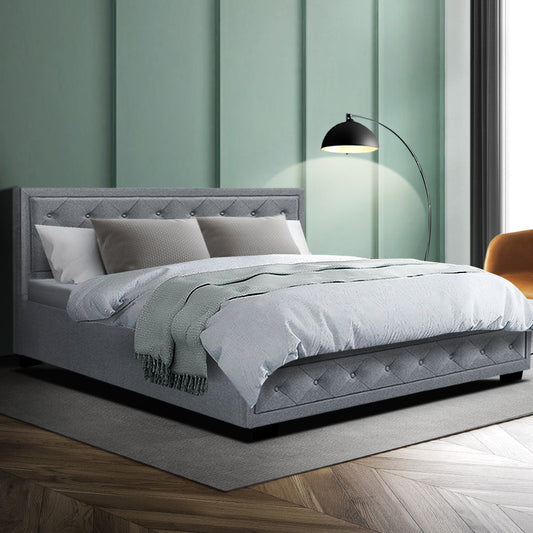 Amethyst Bed & Mattress Package with 34cm Mattress - Grey King