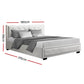 Cardiff King Bedroom Suite 5 Piece 1x King Mattress, 1x King Gas Lift Bed Frame, 1x Set of 2 Bedside Table and 1x White Tallboy
