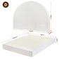 Yarui Bed Frame Boucle Fabric Vacuum Compressed - White Double