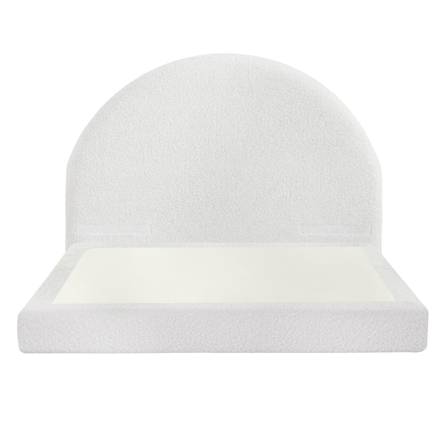 White ceramic planter with a smooth finish on a white background