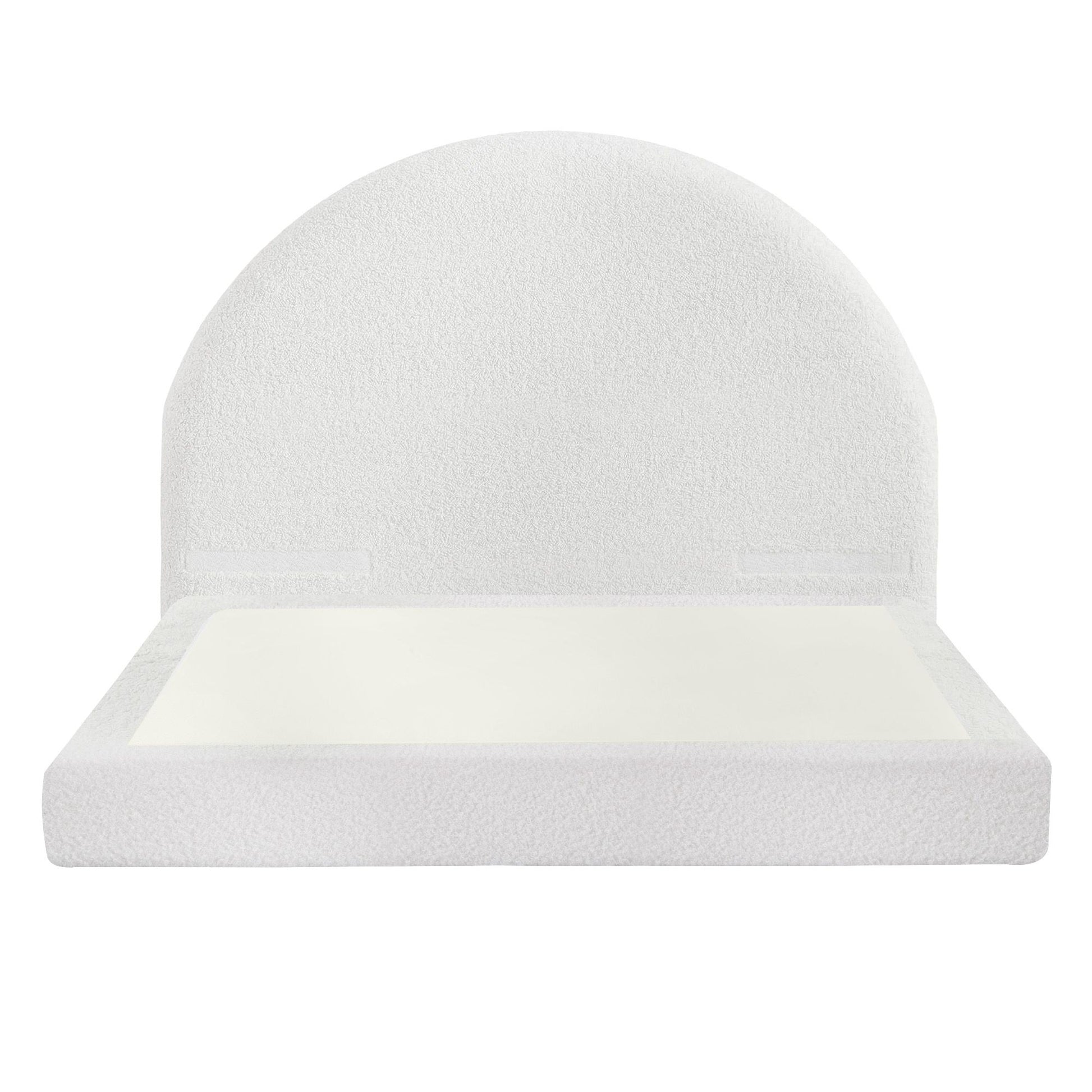 White ceramic planter with a smooth finish on a white background