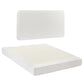 Elyra Bed Frame Boucle Fabric Vacuum Compressed Beds Removable Washable Cover - White Queen