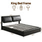 Zevora Bed Frame Gas Lift Storage 3 Drawers Adjustable Headboard Platform - Black King