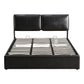 Zevora Bed Frame Gas Lift Storage 3 Drawers Adjustable Headboard Platform Bed - Black Queen