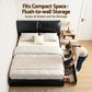 Zevora Bed Frame Gas Lift Storage 3 Drawers Adjustable Headboard Platform Bed - Black Queen