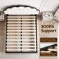 Linden Bed Frame with Adjustable Shell Headboard and PVC Upholstery - Black Double