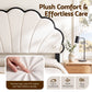 Linden Bed Frame with Adjustable Shell Headboard and PVC Upholstery - Black Double