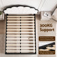 Linden Bed Frame with Adjustable Shell Headboard and PVC Upholstery - Black Queen