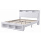 Parma Bed Frame with Storage Charging Station & LED - White King