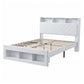 Parma Bed Frame with Storage Charging Station & LED  - White Queen