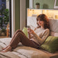 Parma Bed Frame with Storage Charging Station & LED  - White Queen