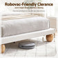 Cassian Bed Frame with Boucle Upholstery and Solid Rubber Wood Legs - White Queen