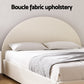 Orlena Bed Frame Gas Lift Strorage Beds Base Platform Boucle Fabric - Beige Double
