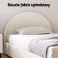Orlena Bed Frame Gas Lift Strorage Beds Base Platform Boucle Fabric - Beige King Single