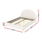 Orlena Bed Frame Gas Lift Strorage Beds Base Platform Boucle Fabric - Beige Queen